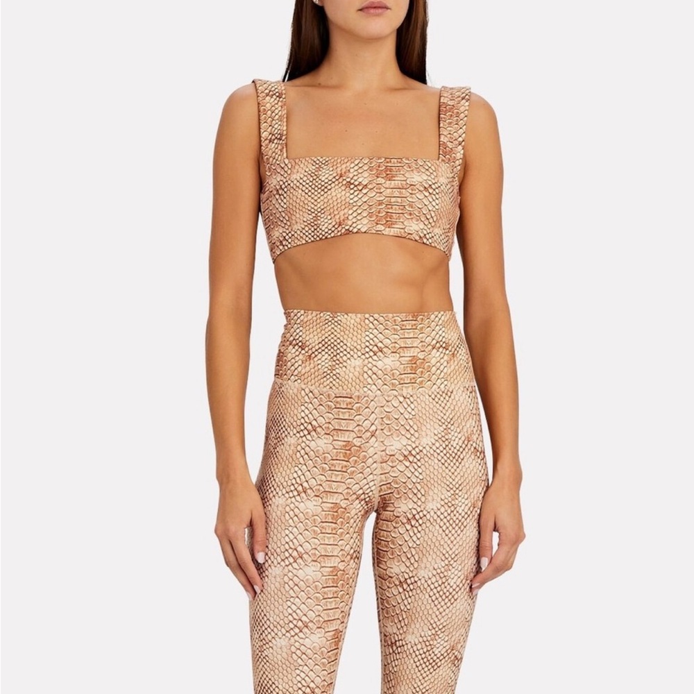 WeWoreWhat Bandeau Sports Bra in Snakeskin (size S)